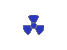 Blue Growing Radiation Symbol